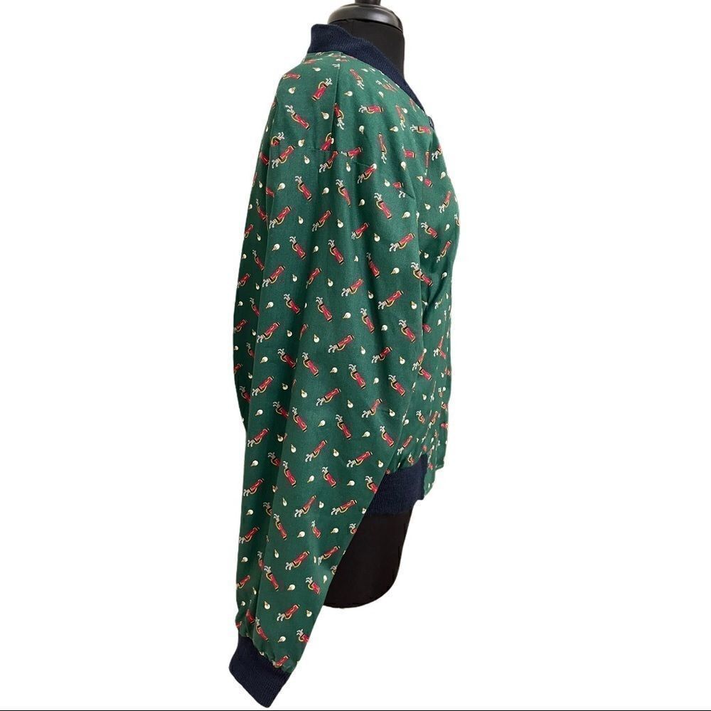 Vintage Vera Bradley Golf Club Print Reversible Bomber Jacket Size S - Picture 7 of 12
